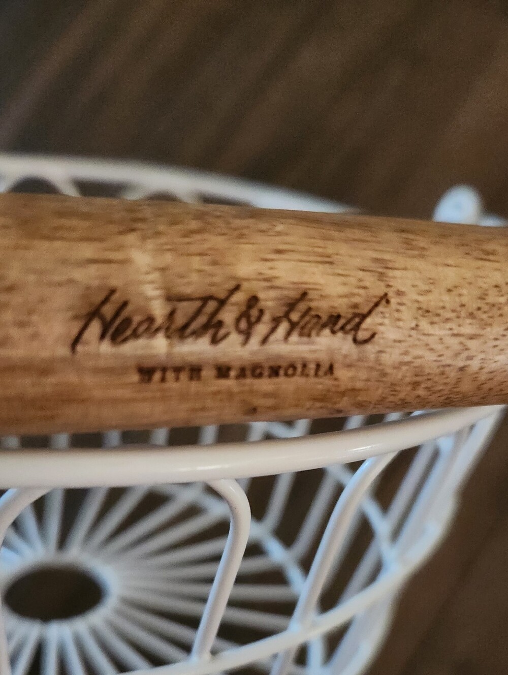Hearth & Hand with Magnolia Wooden Handle Basket